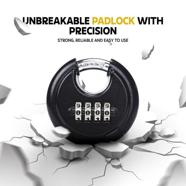 MIORAH Number Locks for Door |Combination Lock Padlock Secure Number Lock | Multi-Purpose Lock for Home, Office, and Outdoor Use Black Pack of 1 - Image 10