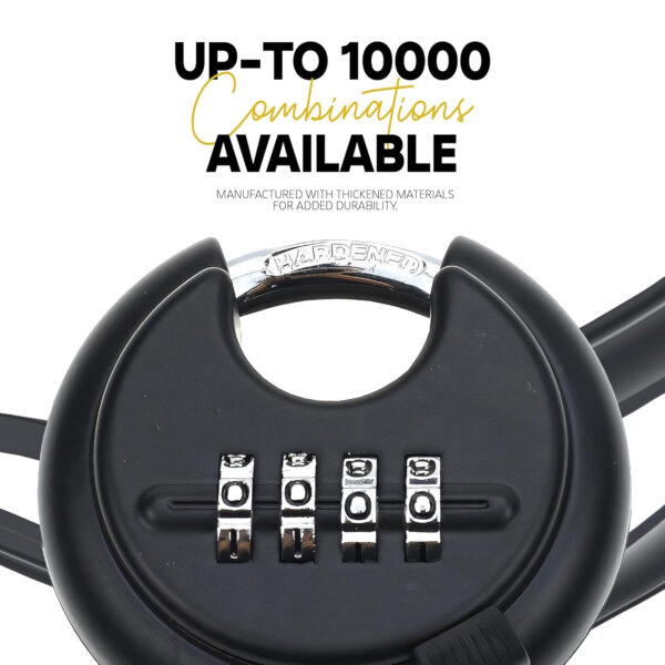 MIORAH Number Locks for Door |Combination Lock Padlock Secure Number Lock | Multi-Purpose Lock for Home, Office, and Outdoor Use Black Pack of 1 - Image 12