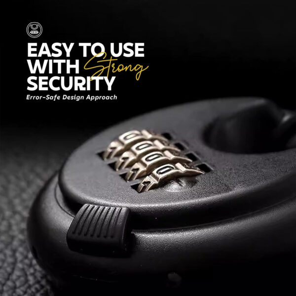 MIORAH Number Locks for Door |Combination Lock Padlock Secure Number Lock | Multi-Purpose Lock for Home, Office, and Outdoor Use Black Pack of 1 - Image 14