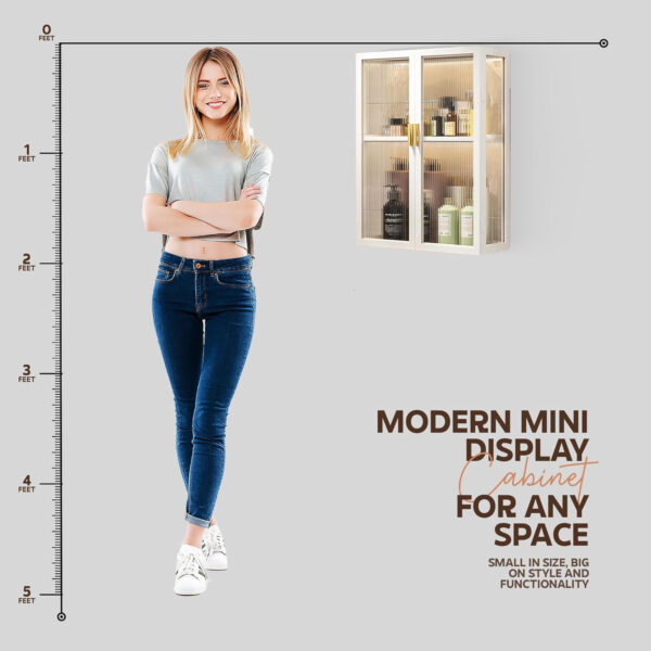 MIORAH 40 cm Wall-Mounted 3-Layer Bathroom Storage Cabinet – Space Saving Organizer Shelf for Essentials, White (No Mirror) - Image 44