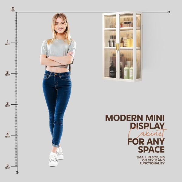 MIORAH 50 cm Wall-Mounted 3-Layer Bathroom Storage Cabinet – Space Saving Organizer Shelf for Essentials, White (No Mirror) - Image 16