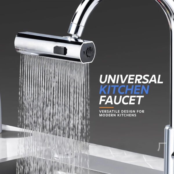 MIORAH Tap Extender for Kitchen Sink | Flexible Black Faucet Extension with 3 Modes for Convenient Use Black Pack of 1 - Image 18