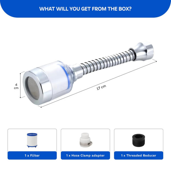 Faucet Water Filter for Kitchen Tap by MIORAH | Easy Install | Tap Water Purifier Removes Impurities Pack of 1 - Image 2