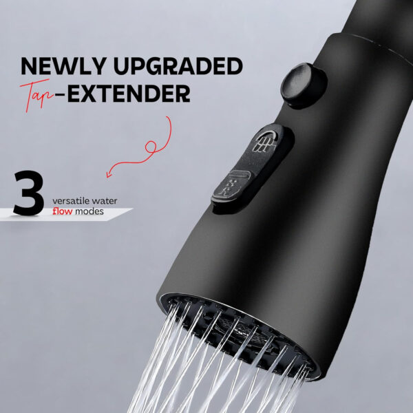 MIORAH Tap Extender for Kitchen Sink | Flexible Faucet Extension with 4 Modes for Convenient Use Silver Pack of 1 - Image 16
