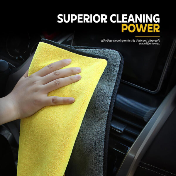 MIORAH Microfiber Cleaning Cloths Pack of 3, 30x40cm Lint-Free and Ultra Absorbent Rags for Kitchen, Windows, and Silverware 500 GSM, Multi-Purpose, Multicolor - Image 13