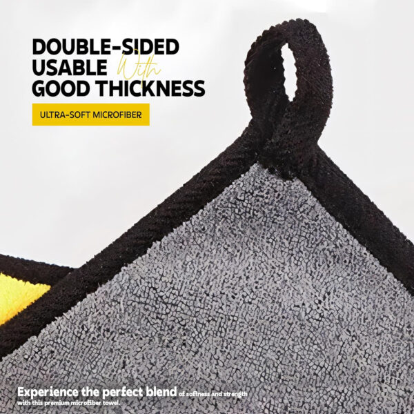 MIORAH Microfiber Cleaning Cloths Pack of 2, 35x75cm Lint-Free and Ultra Absorbent Rags for Kitchen, Windows, and Silverware 500 GSM, Multi-Purpose, Multicolor - Image 4