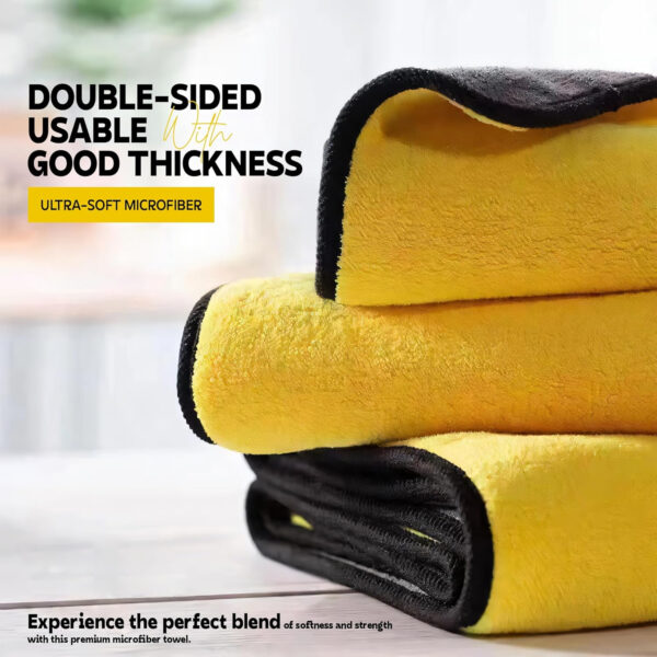 MIORAH Microfiber Cleaning Cloths Pack of 2, 35x75cm Lint-Free and Ultra Absorbent Rags for Kitchen, Windows, and Silverware 500 GSM, Multi-Purpose, Multicolor - Image 11
