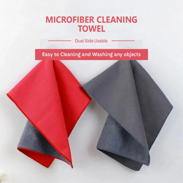 MIORAH Microfiber Cleaning Cloths Pack of 2, 35x75cm Lint-Free and Ultra Absorbent Rags for Kitchen, Windows, and Silverware 500 GSM, Multi-Purpose, Multicolor - Image 17