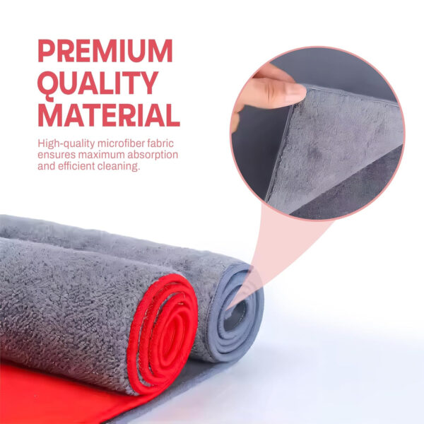 MIORAH Microfiber Cleaning Cloths Pack of 2, 35x75cm Lint-Free and Ultra Absorbent Rags for Kitchen, Windows, and Silverware 500 GSM, Multi-Purpose, Multicolor - Image 19