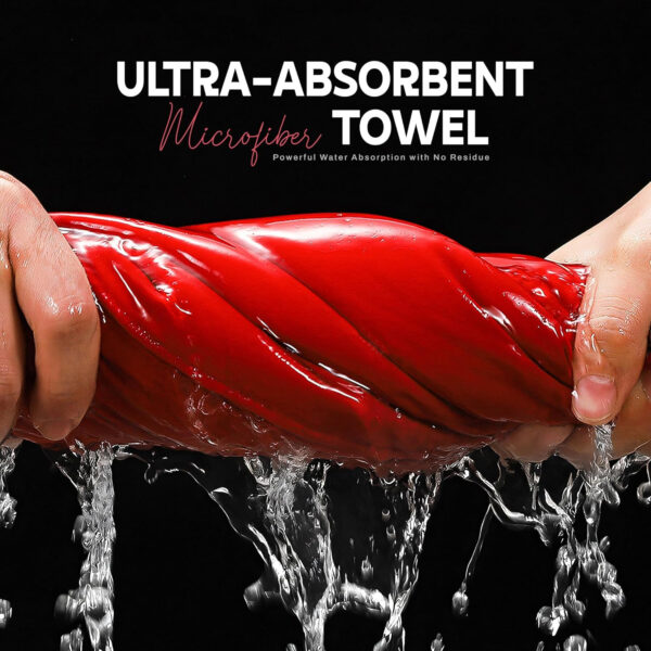 MIORAH Microfiber Cleaning Cloths Pack of 2, 35x75cm Lint-Free and Ultra Absorbent Rags for Kitchen, Windows, and Silverware 500 GSM, Multi-Purpose, Multicolor - Image 20