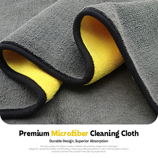 MIORAH Microfiber Cleaning Cloths Pack of 3, 40x40cm Lint-Free and Ultra Absorbent Rags for Kitchen, Windows, and Silverware 400 GSM, Multi-Purpose, Multicolor - Image 3