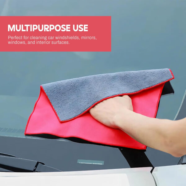 MIORAH Microfiber Cleaning Cloths Pack of 3, 40x40cm Lint-Free and Ultra Absorbent Rags for Kitchen, Windows, and Silverware 400 GSM, Multi-Purpose, Multicolor - Image 11