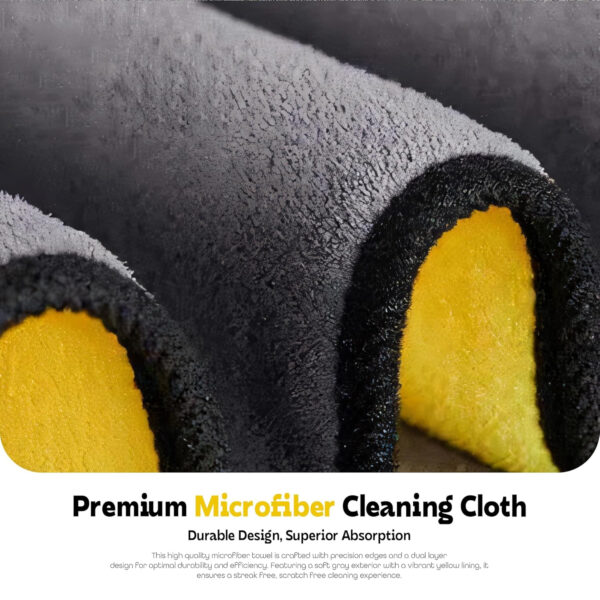 MIORAH Microfiber Cleaning Cloths Pack of 3, 40x40cm Lint-Free and Ultra Absorbent Rags for Kitchen, Windows, and Silverware 400 GSM, Multi-Purpose, Multicolor - Image 17