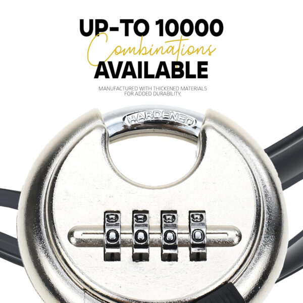 MIORAH Number Locks for Door |Combination Lock Padlock Secure Number Lock | Multi-Purpose Lock for Home, Office, and Outdoor Use Black Pack of 1 - Image 19