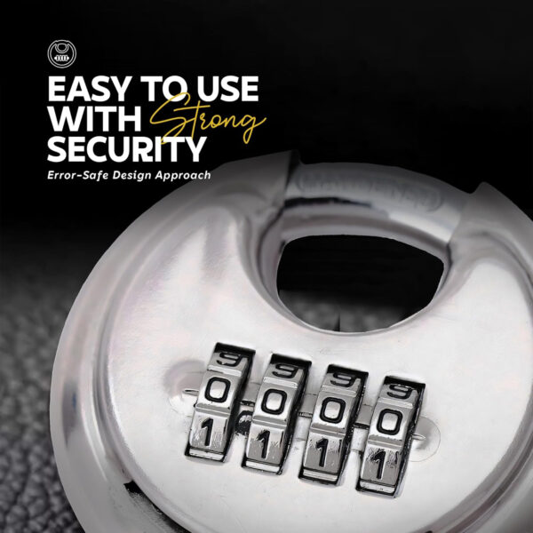 MIORAH Number Locks for Door |Combination Lock Padlock Secure Number Lock | Multi-Purpose Lock for Home, Office, and Outdoor Use Black Pack of 1 - Image 21
