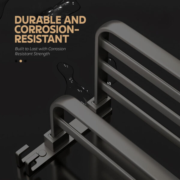 Bathroom Accessories Set - 24 Inch MIORAH Towel Rod Towel Rack Clothes Hanger and Towel Holder - Rust-Resistant Bathroom Fittings for Home Gold Pack of 1 - Image 11