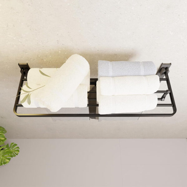 Bathroom Accessories Set - 24 Inch MIORAH Towel Rod Towel Rack Clothes Hanger and Towel Holder - Rust-Resistant Bathroom Fittings for Home Gold Pack of 1 - Image 20