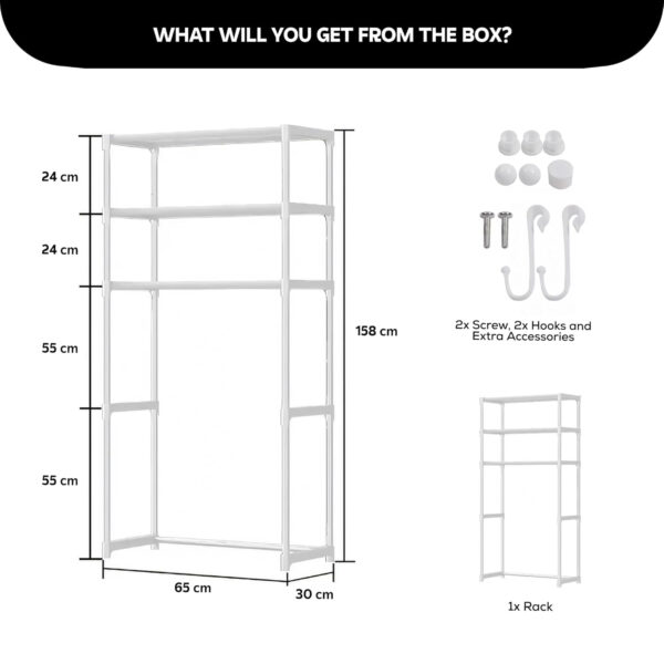 MIORAH Washing Machine Stand Rack Storage Shelf Aluminum White 3 Tier Space Saving Over Washer Organizer for Laundry Room Bathroom Adjustable Utility Shelf for Detergent Towels Baskets Pack of 1 - Image 30