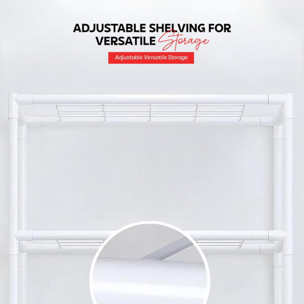 MIORAH Washing Machine Stand Rack Storage Shelf Aluminum White 3 Tier Space Saving Over Washer Organizer for Laundry Room Bathroom Adjustable Utility Shelf for Detergent Towels Baskets Pack of 1 - Image 31