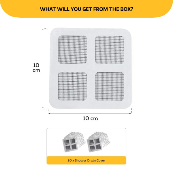 Bathroom Drain Cover 20 Pack by MIORAH | Drainage Cover with Mesh | Bathroom Jali for Drain | Durable Drain Cover Mesh for Bathroom & Shower | Easy Installation & Cleaning - Image 2