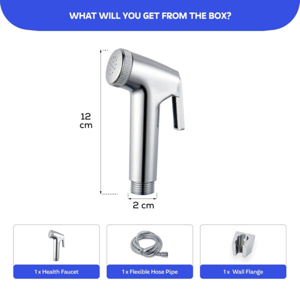 Health Faucet Gun by MIORAH | ABS Jet Spray for Toilet |Leak-Proof, High Pressure, Ergonomic Toilet Faucet (Pack of 1) - Image 9