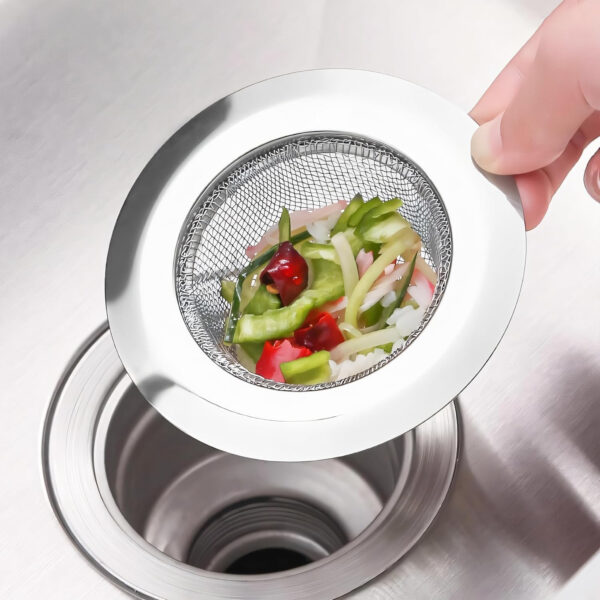Stainless Steel Sink Strainer by MIORAH | Heavy Duty Kitchen Sink Jali, Anti-Clog Drain Filter, 11.5cm Wide Rim, Rust-Proof Waste Coupling Jali for Basin (Packof1)
