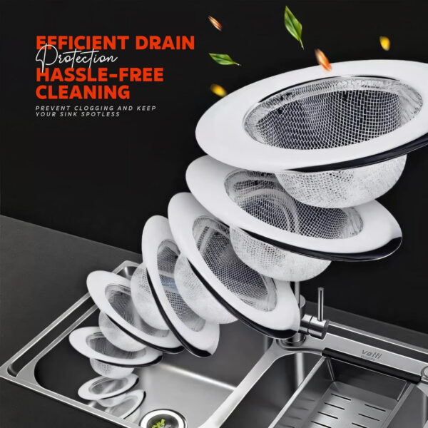 Stainless Steel Sink Strainer by MIORAH | Heavy Duty Kitchen Sink Jali, Anti-Clog Drain Filter, 11.5cm Wide Rim, Rust-Proof Waste Coupling Jali for Basin (Packof1) - Image 4
