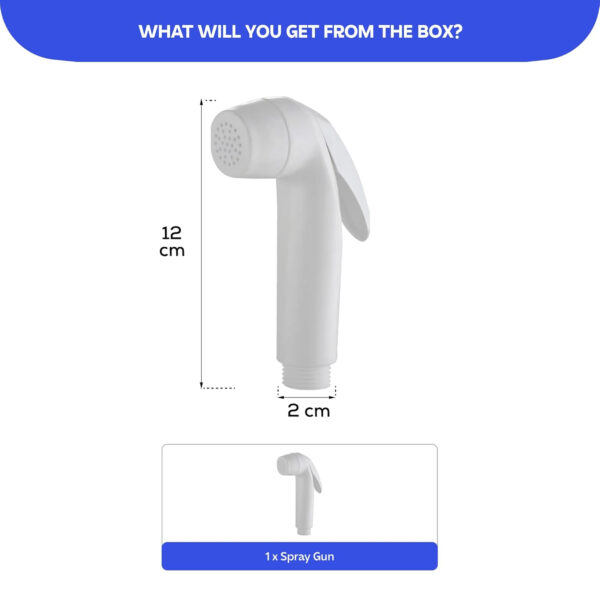 Health Faucet Gun by MIORAH | ABS Jet Spray for Toilet |Leak-Proof, High Pressure, Ergonomic Toilet Faucet (Pack of 1) - Image 2