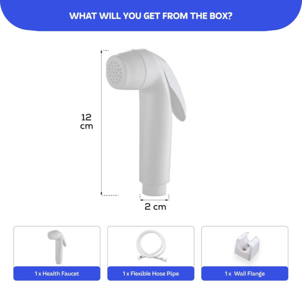 Health Faucet Gun by MIORAH | ABS Jet Spray for Toilet |Leak-Proof, High Pressure, Ergonomic Toilet Faucet (Pack of 1) - Image 9