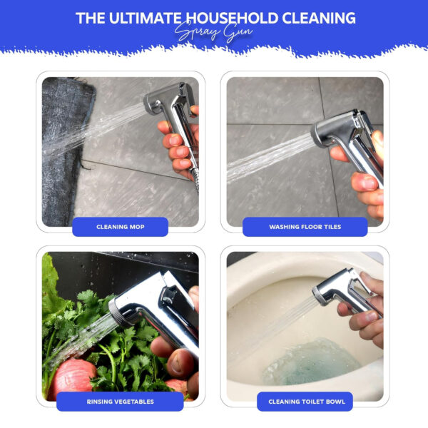 Health Faucet Set by MIORAH | ABS Jet Spray Gun with Pipe & Hook | Toilet Faucet for Bathroom, Leak-Proof, Easy Installation - Image 12