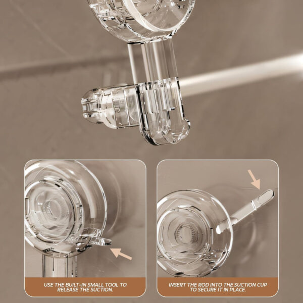 Bathroom Accessories Set - 24 Inch MIORAH Towel Rod Towel Rack Clothes Hanger and Towel Holder - Rust-Resistant Bathroom Fittings for Home Transparent Pack of 1 - Image 6