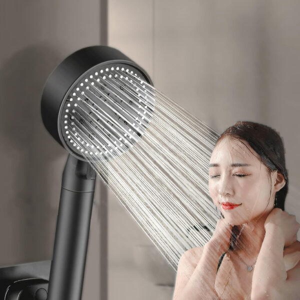 MIORAH Hand Shower for Bath | Sawer Bathroom Set | Shower Head for Bathroom | Handheld Shower | 5 Modes High Pressure ABS Sawar Head, 9 Inch, Pack of 1 - Image 15