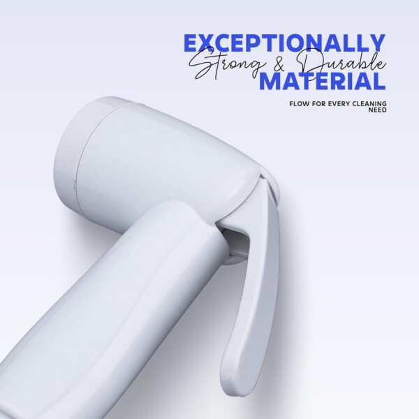 MIORAH Jet Spray Gun for Toilet | Hand Shower for Bathroom Toilet | Washroom Facet | Health Faucets | Leak-Proof High Pressure ABS Spray, White, Pack of 1 - Image 5