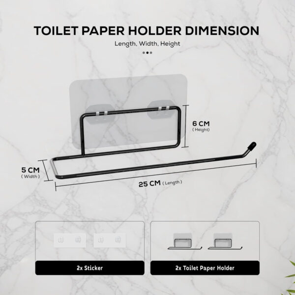 Towel Holder in Bathroom – Wall Mounted Toilet Paper Roll Holder & Towel Stand for Modern Home & Hotel Use(Pack of 3) - Image 32