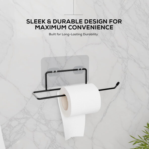 Towel Holder in Bathroom – Wall Mounted Toilet Paper Roll Holder & Towel Stand for Modern Home & Hotel Use (Pack of 2) - Image 26