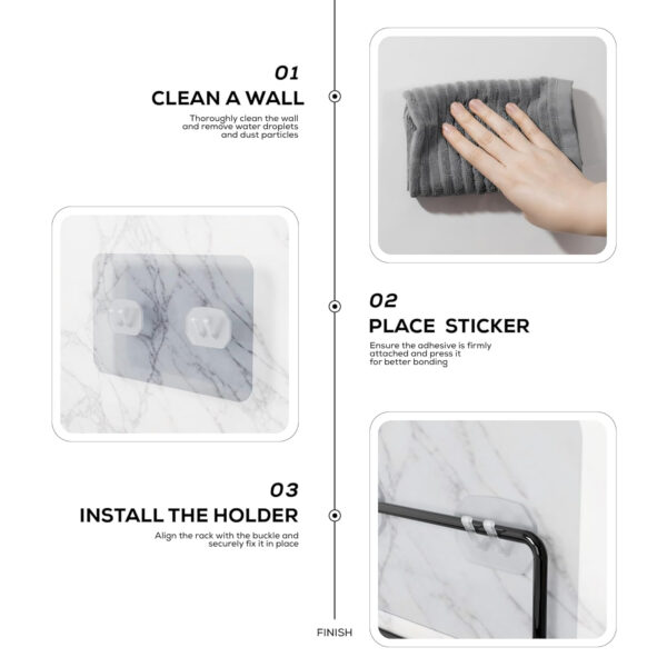 Towel Holder in Bathroom – Wall Mounted Toilet Paper Roll Holder & Towel Stand for Modern Home & Hotel Use (Pack of 2) - Image 30