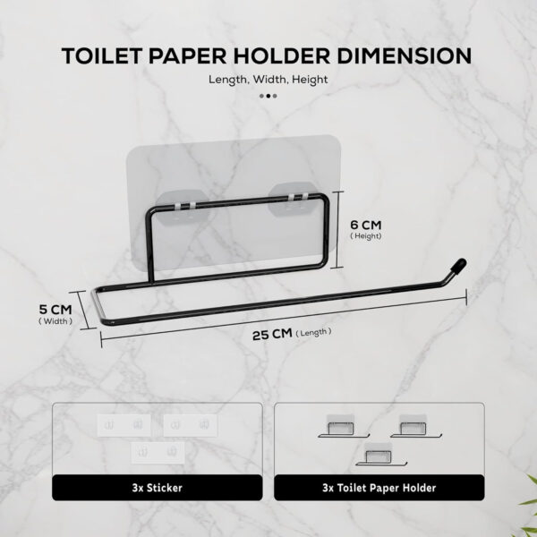 Towel Holder in Bathroom – Wall Mounted Toilet Paper Roll Holder & Towel Stand for Modern Home & Hotel Use (Pack of 2) - Image 32