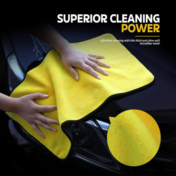 MIORAH Microfiber Cleaning Cloth for Kitchen | 500 GSM Microfiber Cloth for Car, Bike, Laptop | Ideal for All Surfaces, Lint-Free & Ultra Absorbent, Resuable Cleaning Wipe, 35x75 cm, Pack of 2 - Image 6