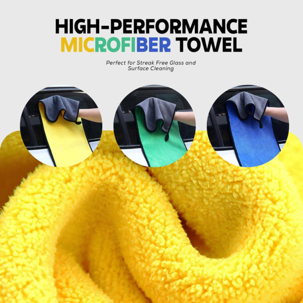 MIORAH Microfiber Cleaning Cloth for Kitchen | 500 GSM Microfiber Cloth for Car, Bike, Laptop | Ideal for All Surfaces, Lint-Free & Ultra Absorbent, Resuable Cleaning Wipe, 35x75 cm, Pack of 2 - Image 15