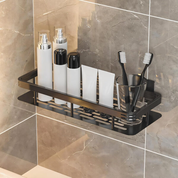 MIORAH Self Adhesive Bathroom Shelf – No Drill Rustproof Wall Organizer Rack for Toiletries & Shower Storage - Image 7