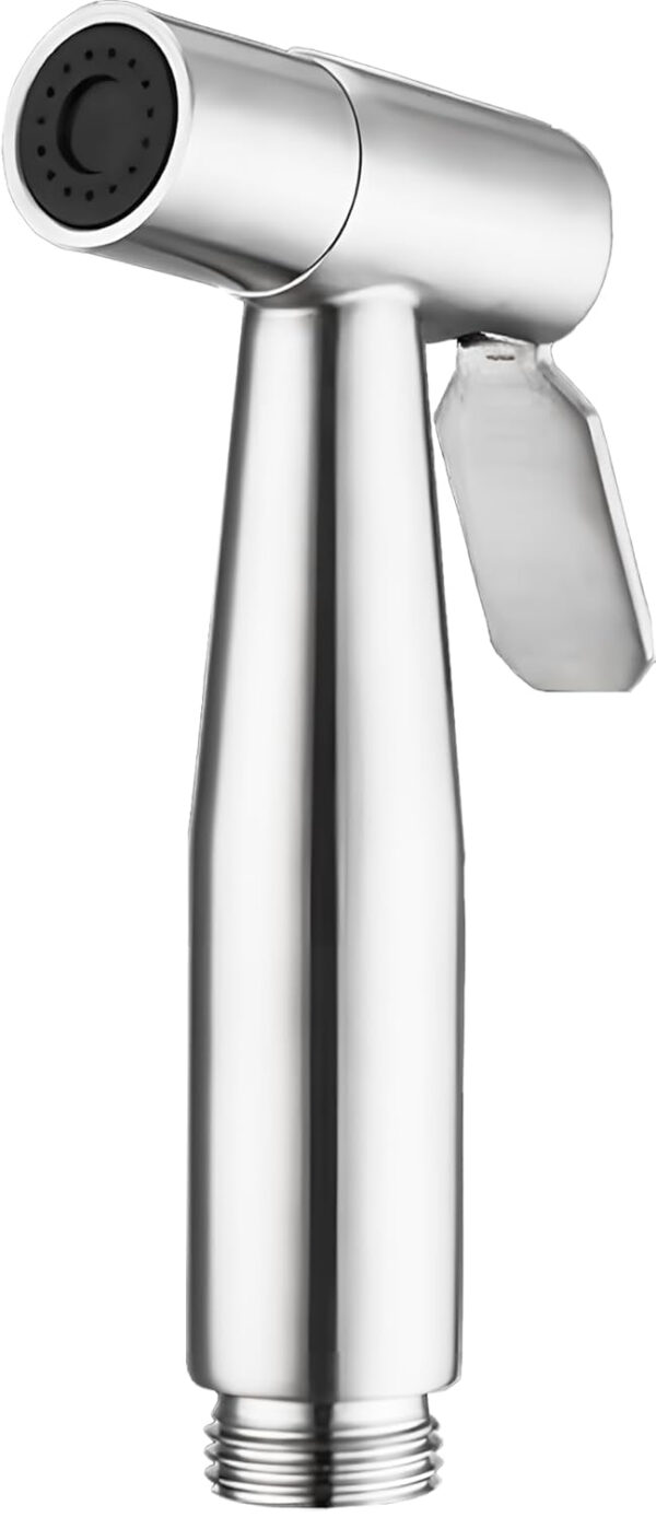 MIORAH Jet Spray Gun for Toilet | Hand Shower for Bathroom Toilet | Washroom Facet | Health Faucets | Leak-Proof High Pressure Stainless Steel Spray, Silver, Pack of 1