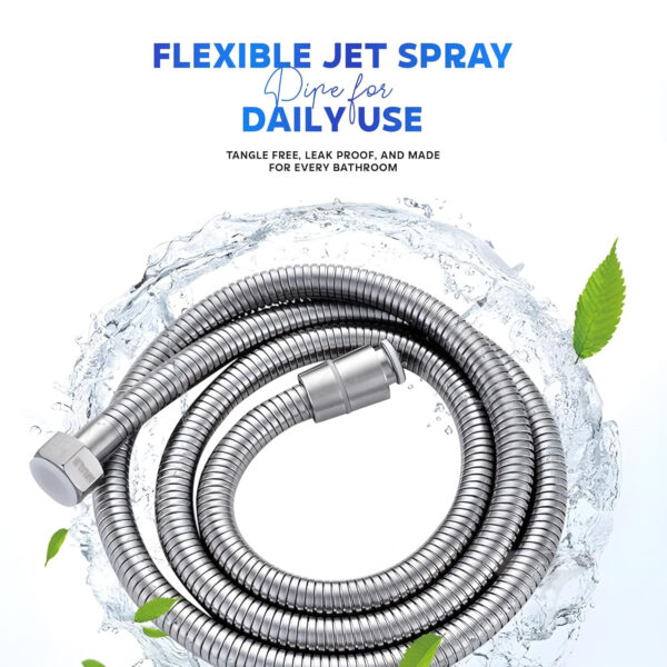 MIORAH Jet Spray Gun for Toilet | Hand Shower for Bathroom Toilet | Washroom Facet | Health Faucets | Leak-Proof High Pressure Stainless Steel Spray, Silver, Pack of 1 - Image 12