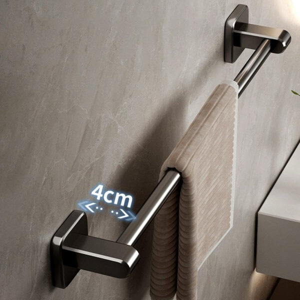 MIORAH Aerospace Aluminum Towel Holder in Bathroom – Wall Mounted Towel Hanger for Wash Basin & Bathroom Towel Hanger for Wall Use - Image 2