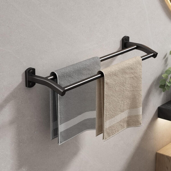 Bathroom 24INCH Aero Space Aluminum Towel Hanger for Wall – Towel Rod for Bathroom | Space-Saving Modern Towel Bar Rack