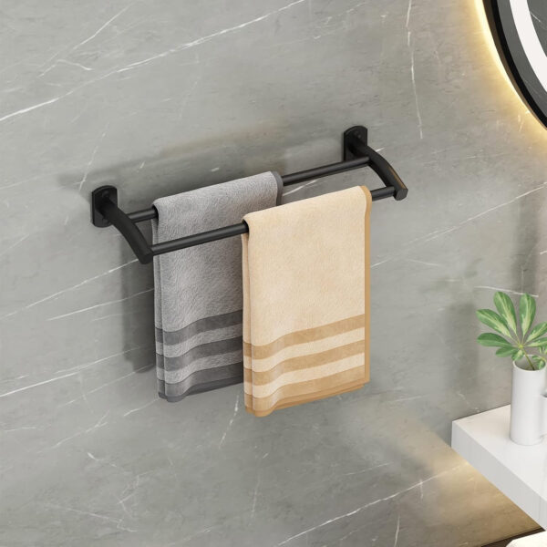Bathroom 24INCH Aero Space Aluminum Towel Hanger for Wall – Towel Rod for Bathroom | Space-Saving Modern Towel Bar Rack - Image 2